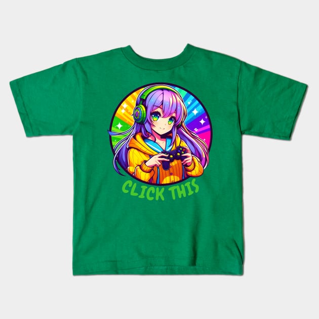 Click this gamer girl Kids T-Shirt by Japanese Fever